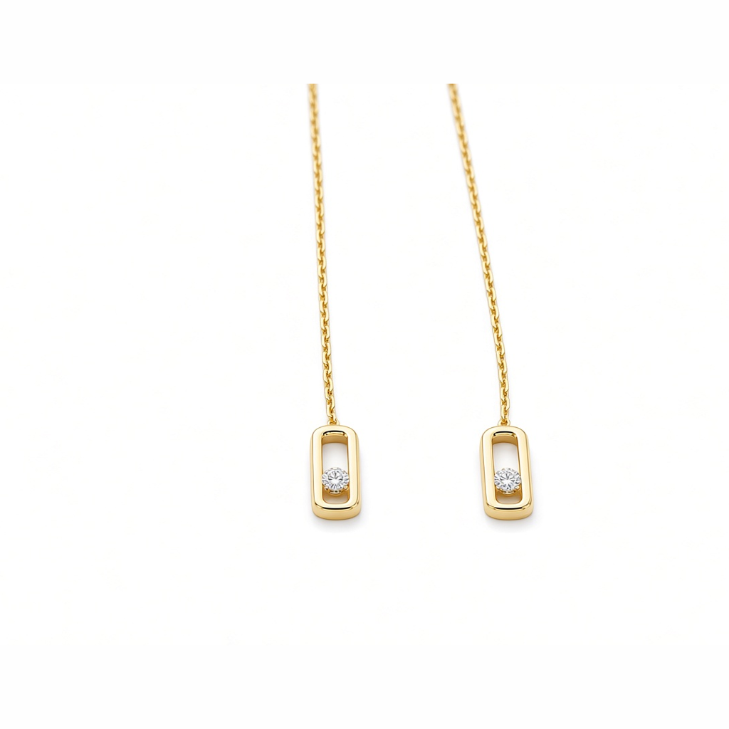 14K Yellow Gold Fashion Earrings / 6-B68701CHS