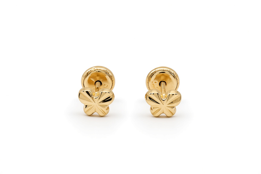 14K Yellow Gold Butterfly Stud Earrings / 6-A29901P5