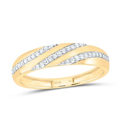 10k Yellow Gold Men's Diamond Wedding Band / Size:10 / 196222