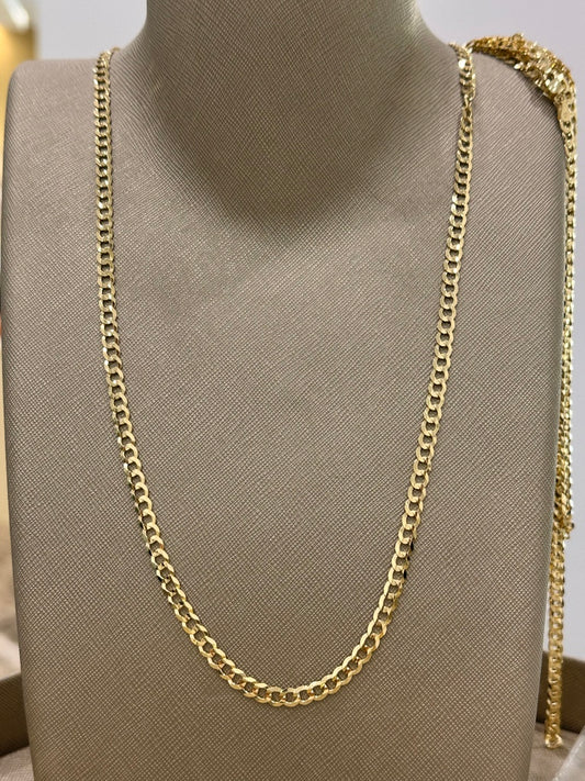 10K Yellow Gold Curb Chain / Size: 4.6mm 24" / Weight: 12.5GR / CCCH0CB4.6-24