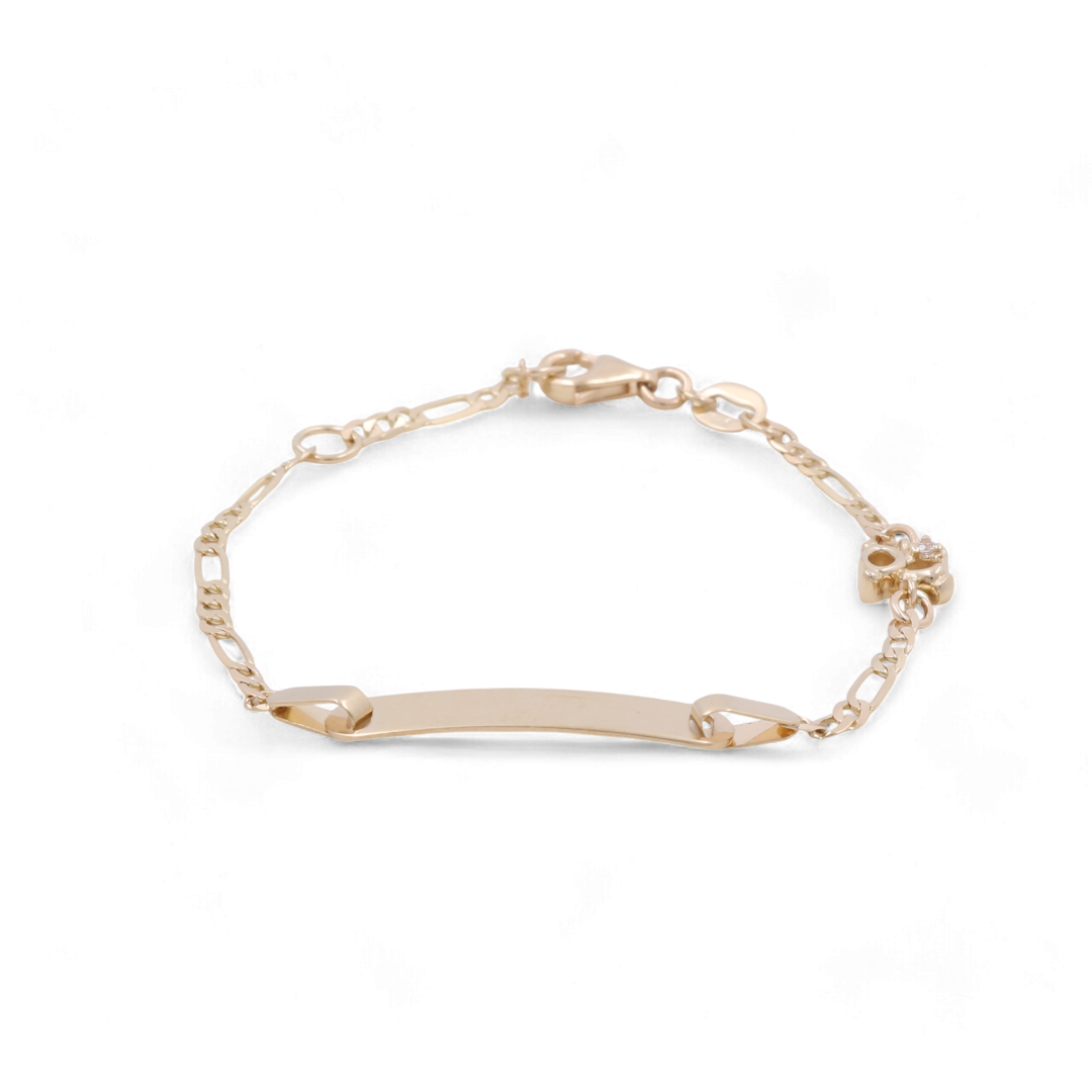 14K Yellow Gold Baby ID Bracelet / Weight: 2.0 GR / Size: 5.5” / ISBB4-4