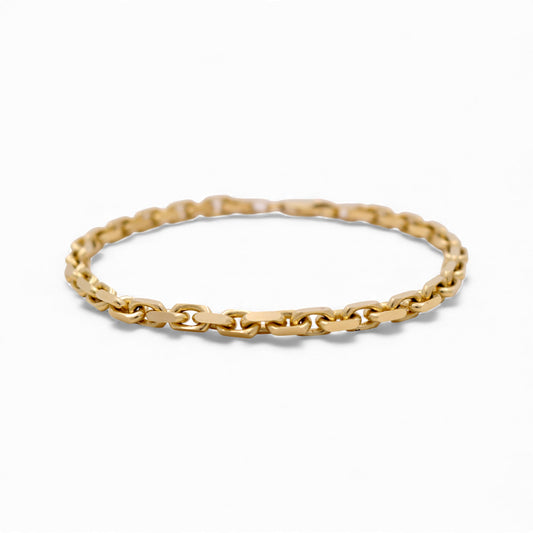 14K Yellow Gold Fashion Men's Bracelet / Size: 4mm 8" / Weight: 17.2 GR / CSMB4FS-10