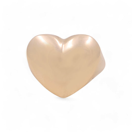 14K Yellow Gold Heart Women's Ring / Size: 7.75 / Weight: 3.4 GR / Y24-883