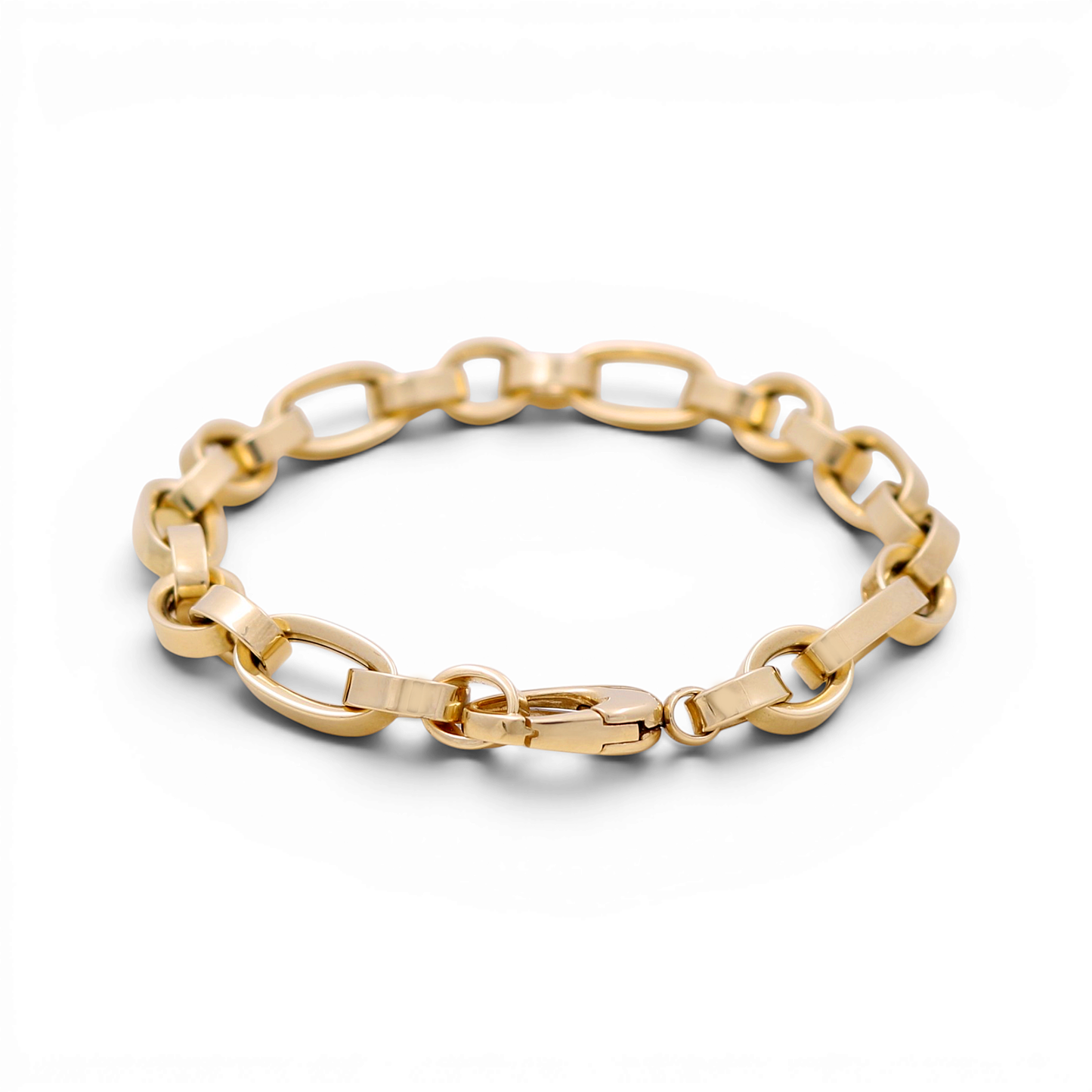 14K Yellow Gold Semisolid Fashion Women's Bracelet/ Size: 7.5" / Weight: 10.2 GR