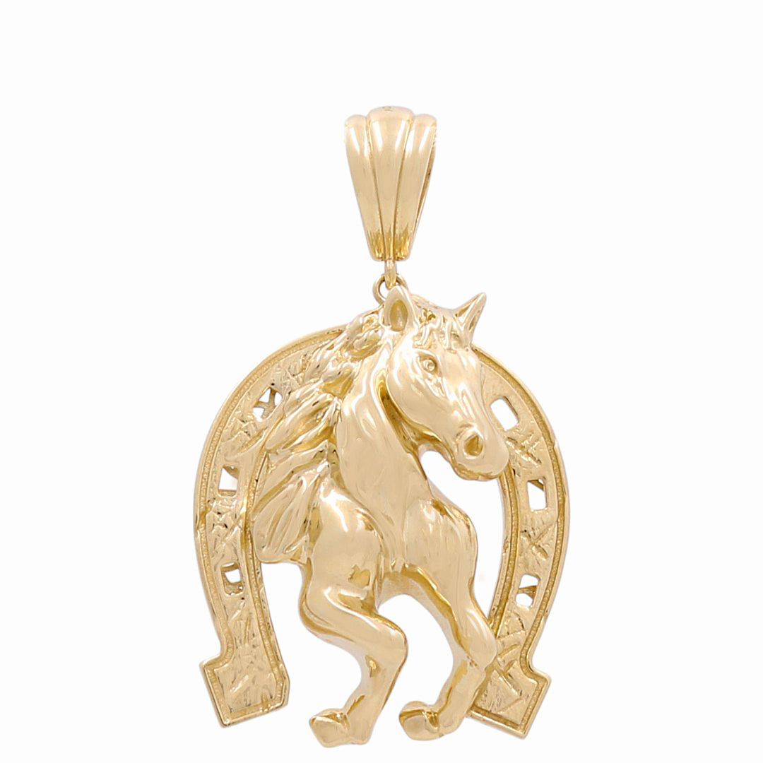 10K Yellow Gold Horseshoe Pendant  / Weight: 11 GR