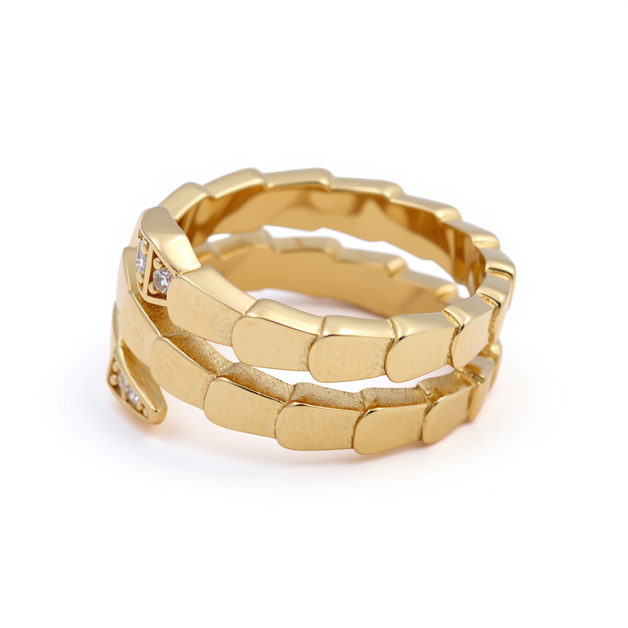 10K Yellow Gold Fashion BV Women's Ring with Cz / Size: 7.5 / Weight: 2.7 GR / Y25-659