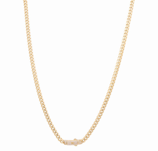 10K Yellow Gold Monaco Semisolid Chain / Stone: Cz / Size: 5mm 22" / Weight: 19.3 GR / COCH0MON5-22