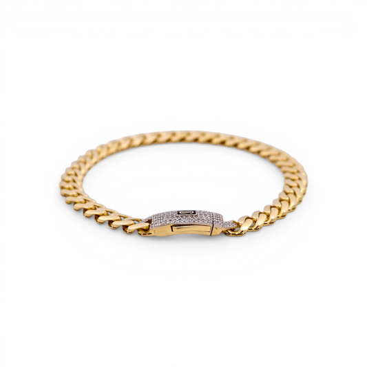 10K Yellow Gold Women's Monaco Semisolid Bracelet / Size: 8mm 7.5" / Weight: 9.7 GR / CSWB0MON8-7.5