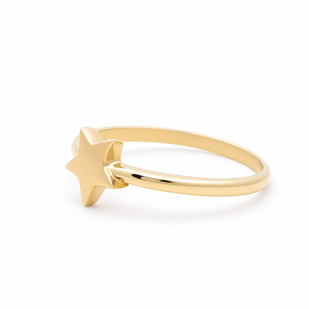 10K Yellow Gold Fashion Star's Women's Ring / Size: 7 / Weight: 1.2 GR / DQWR0FS-79