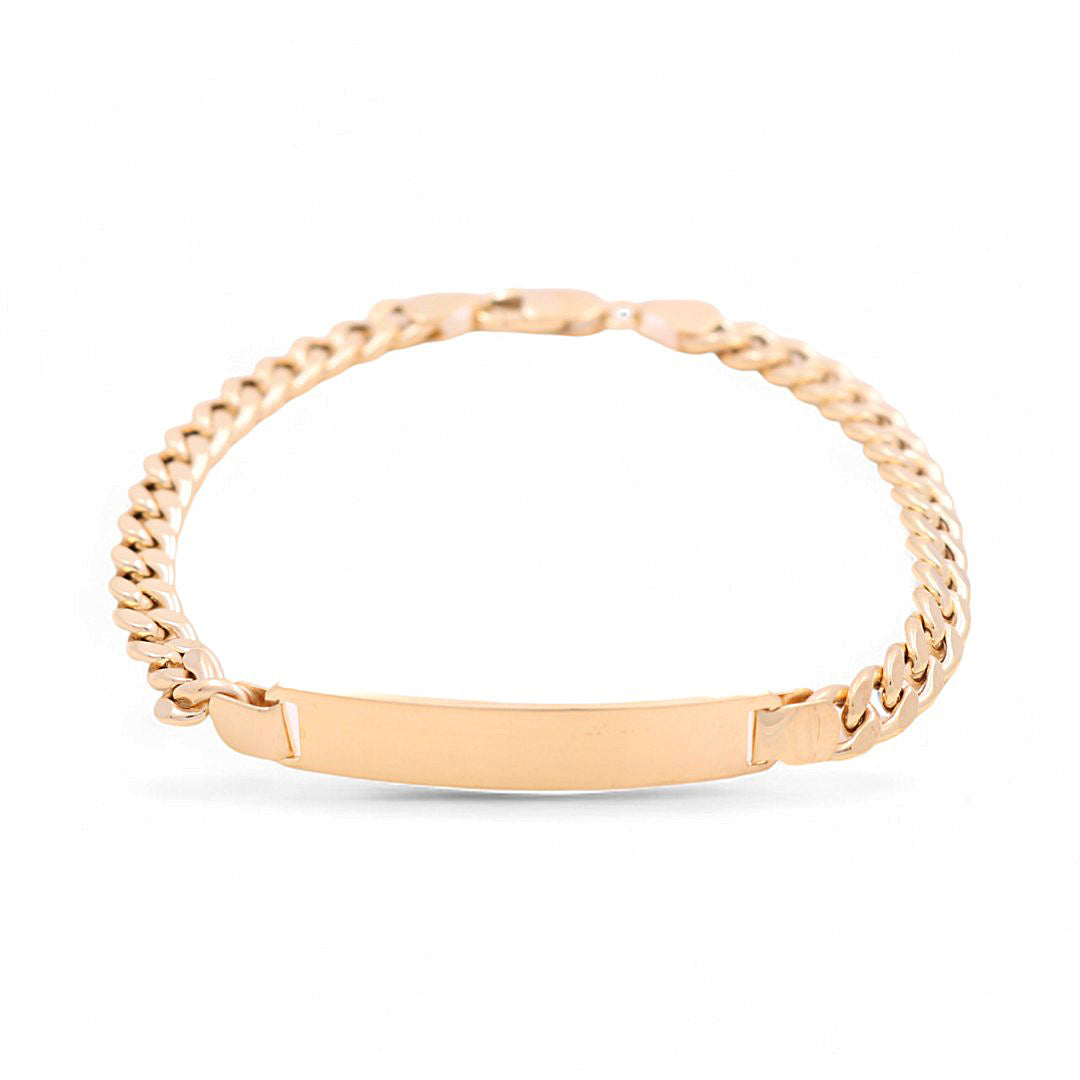 14K Yellow Gold Women's ID Bracelet / Size: 5mm 7.5" / Weight: 6.7 GR / 034-52595