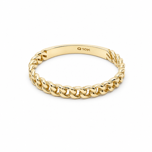 10K Yellow Gold Fashion Women's Ring / Size:8 / Weight: 1.5 GR/ DQWR0FS-119