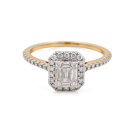 10K Yellow Gold Diamond Women's Engagement Ring / Stone: 0.50CT / Size: 7 / 352101Y