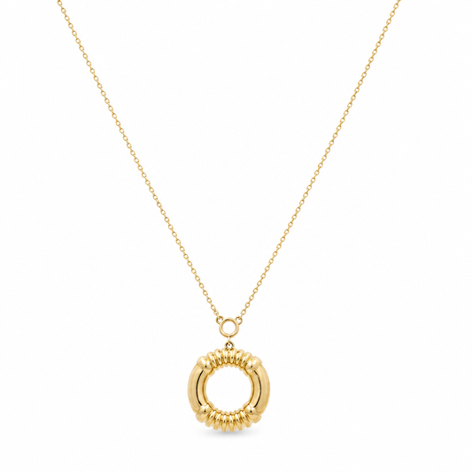 14K Yellow Gold Fashion Necklace With Pendant / Size: 18" / Weight: 6.1 GR