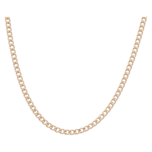 14K Yellow Gold Solid Cuban Link Chain / Size: 3.5mm 18" / Weight: 23.1gr / SCMCH4CL3.5-18