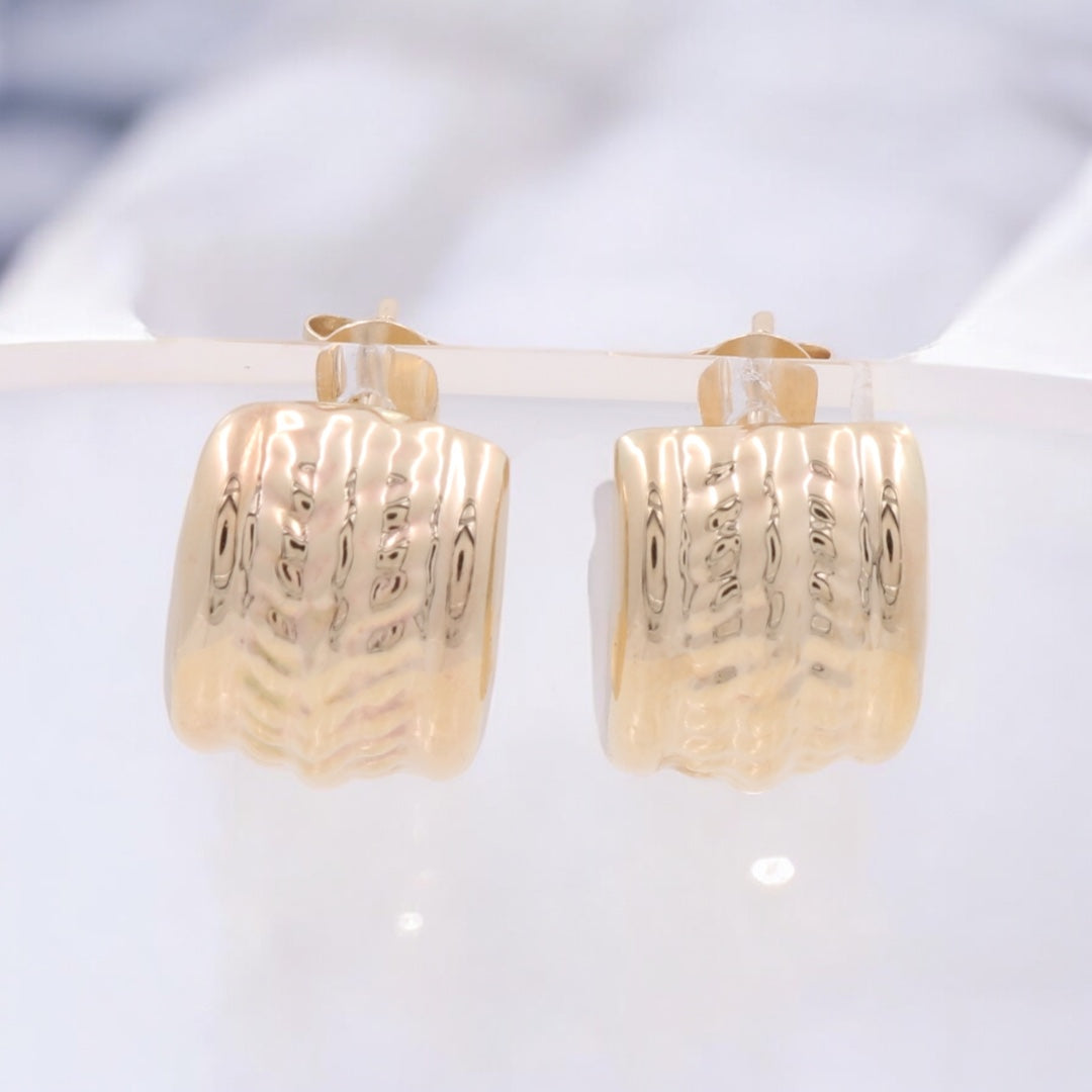 14K Yellow Gold Women’s Hoop Earrings / Weight: 3.0 GR / COES4FS-17