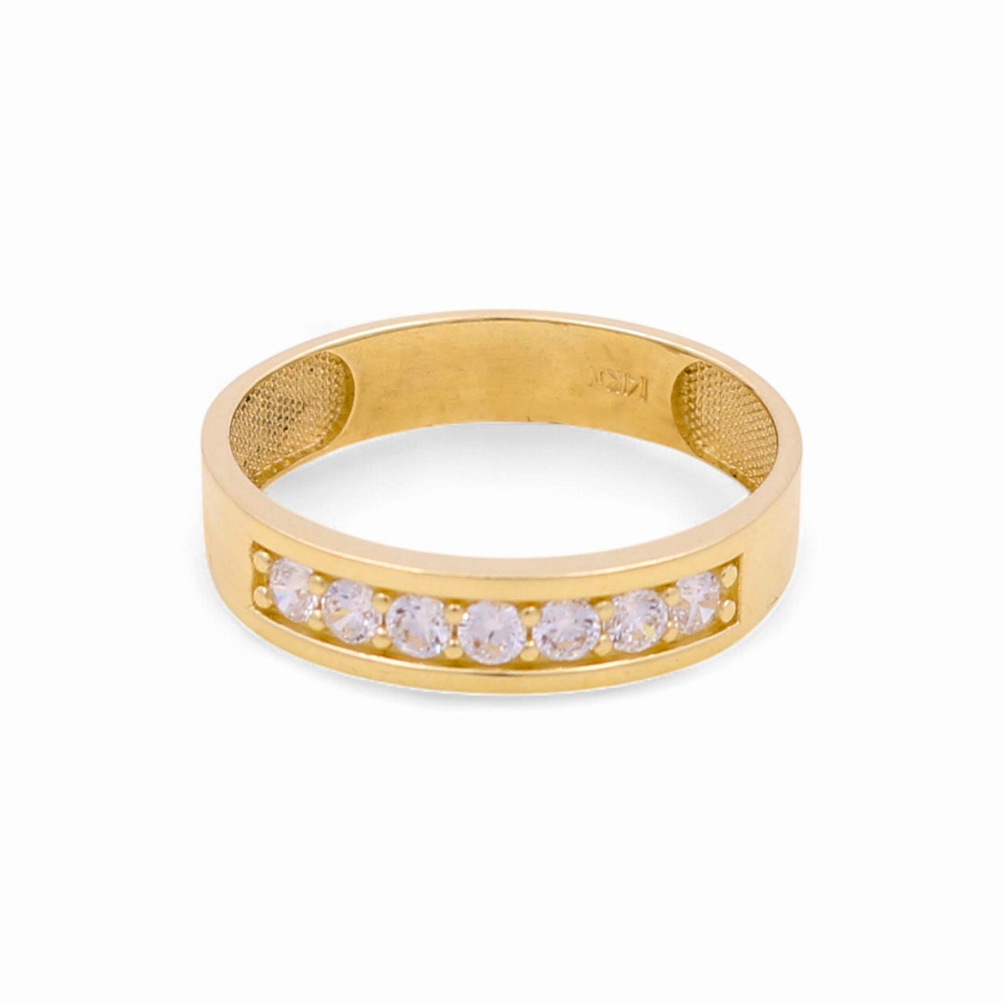 14K Yellow Gold Men’s Wedding Band / Stone: Cz / Size: 10.5 / Weight: 2.8 GR