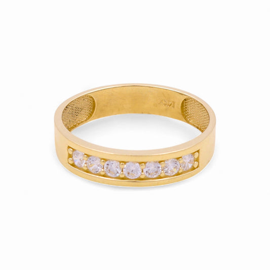 14K Yellow Gold Men’s Wedding Band / Stone: Cz / Size: 10.5 / Weight: 2.8 GR