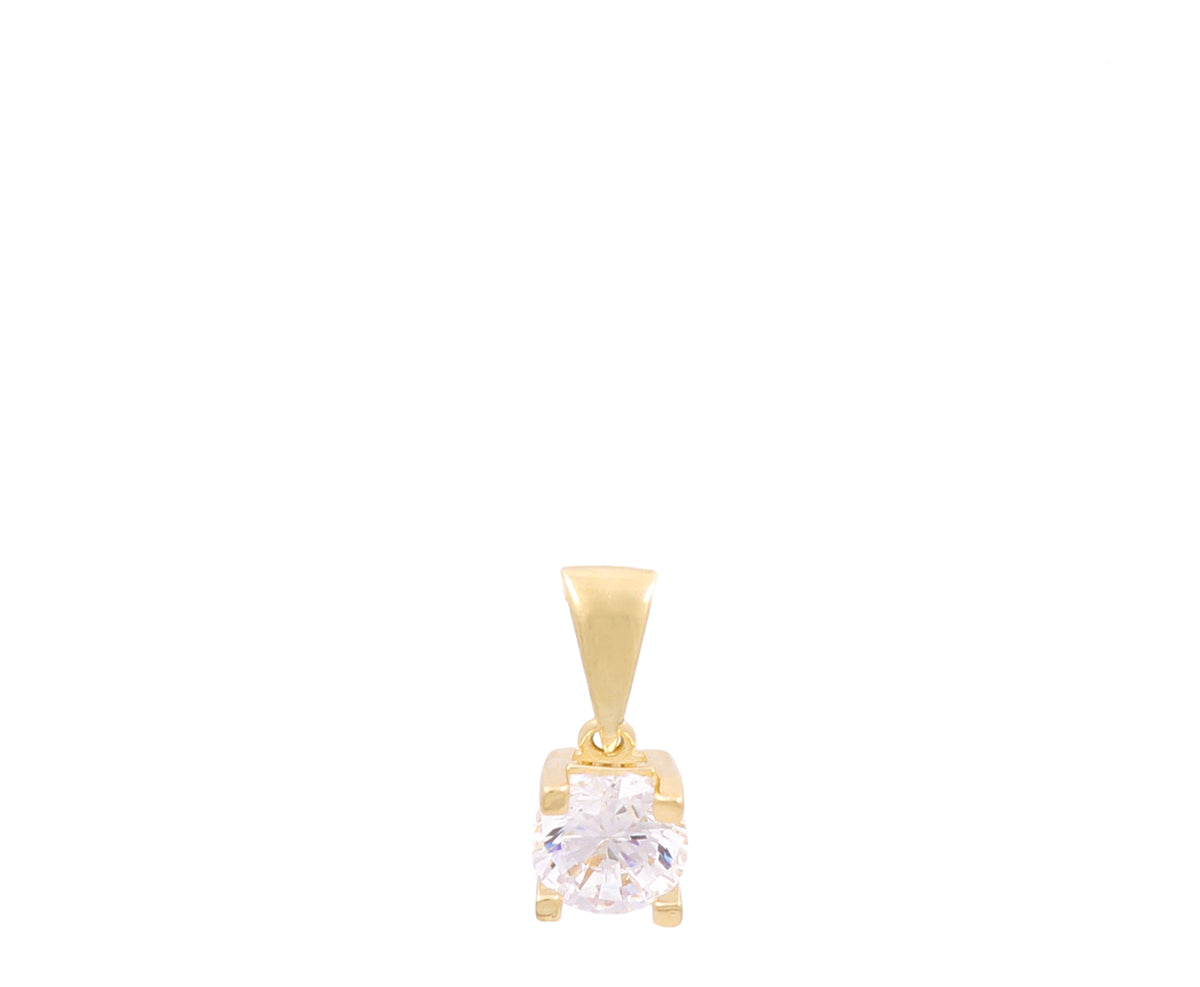 Dije de moda para mujer de oro amarillo 14K con zirconia / Peso 1.2 GR / BOPD4FS-1