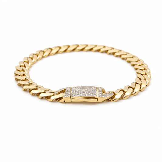 10K Yellow Gold Monaco Bracelet / Size: 9mm-7.5'' / Weight: 8.5gr / HCAMB0MON9-7.5