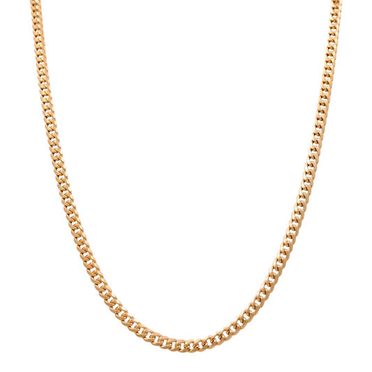 10K Yellow Gold Semisolid Cuban Link Chain / Size: 5.5mm 24" / Weight: 15 GR