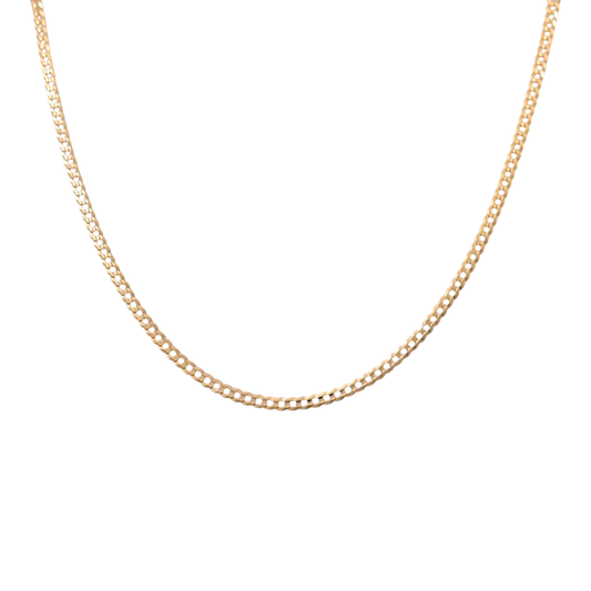 14K Yellow Gold Curb Chain / Size: 3.2mm 20" / Weight: 6.3 GR