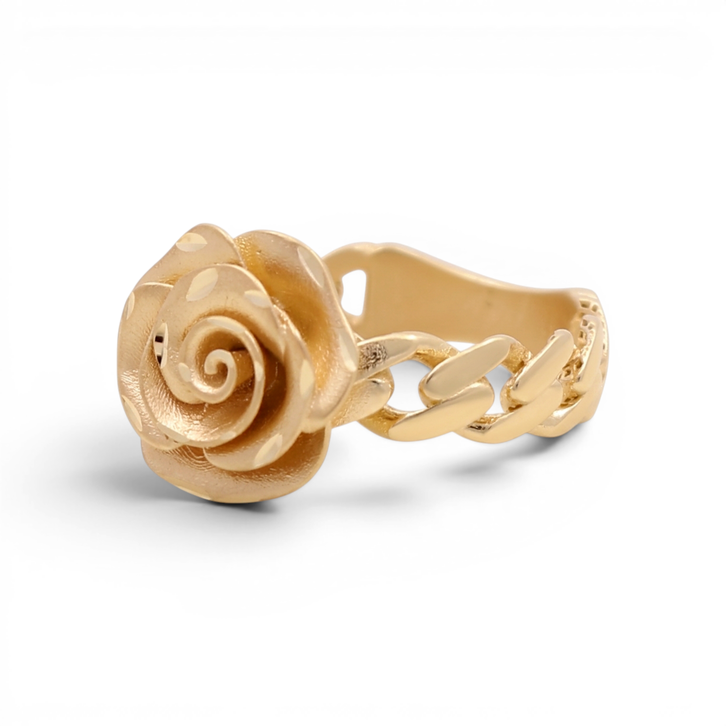 10K Yellow Gold Flower Women's Ring / Size: 6.5 / Weight: 2.2 GR / DOWR0FL