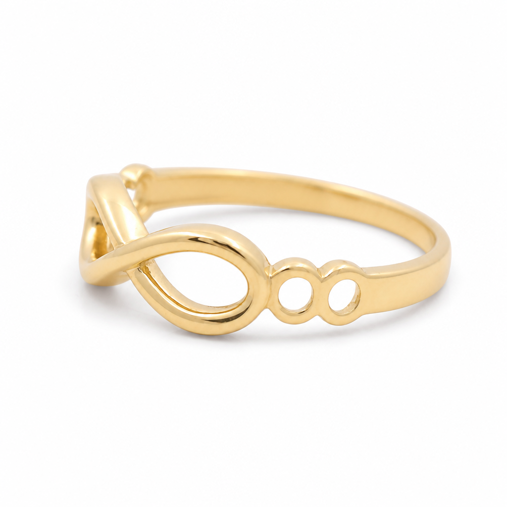 10K Yellow Gold Fashion Infinity Women's Rings / Size: 8 / Weight: 1.5 GR