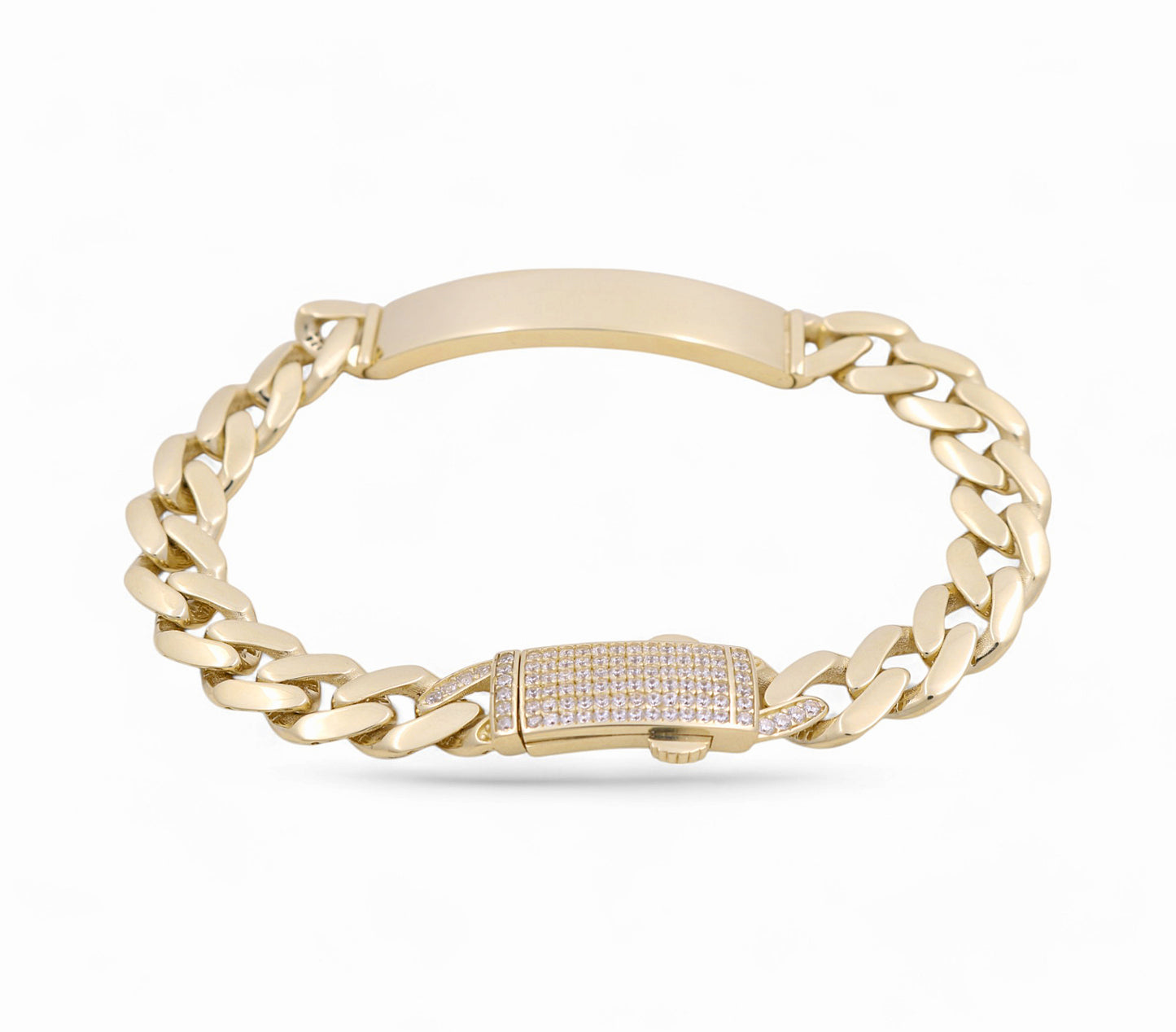 10K Yellow Gold Monaco ID Bracelet / CZ / Size: 6mm 8" / Weight: 9.3 GR / CQWB0MONID6-8