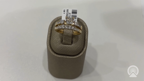 10K Yellow Gold  Diamond Bridal Ring/ Size: 7 / 78749