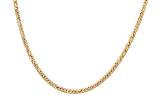 10K Yellow Gold Solid Cuban Link Chain / Size: 3mm 24" / Weight: 16.3 GR / SCCACH0CL3-24