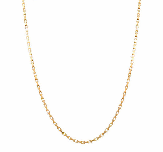 14K Yellow Gold Solid Fancy Link Italian Chain / Size: 3MM 24” / Weight: 26.4 GR / CCCH4FL3-24