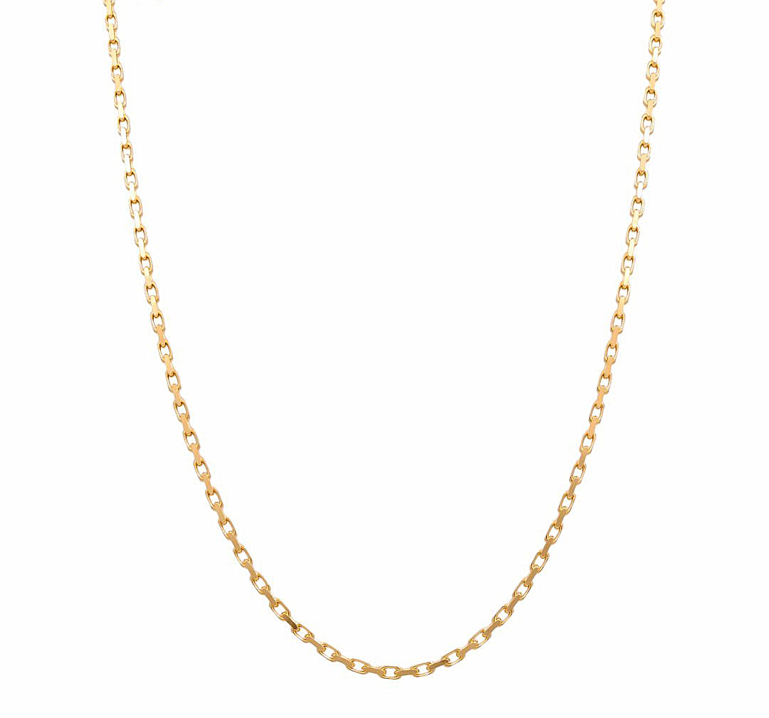 14K Yellow Gold Solid Fashion Chain / Size: 4mm 24" / Weight: 34.3gr / 762-51150