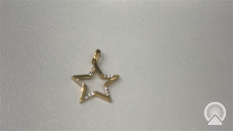 14K Yellow Gold Star Pendant with Cz / Weight: 0.7 GR / DPPD4ST
