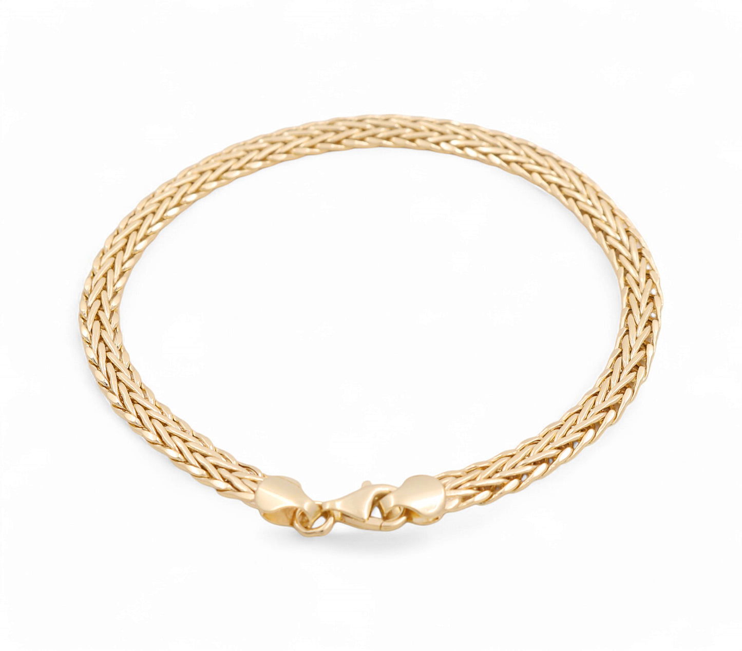 10K Yellow Gold Women's Fancy Link Bracelet / Size: 7.5" / Weight: 3.1GR / P10S-48
