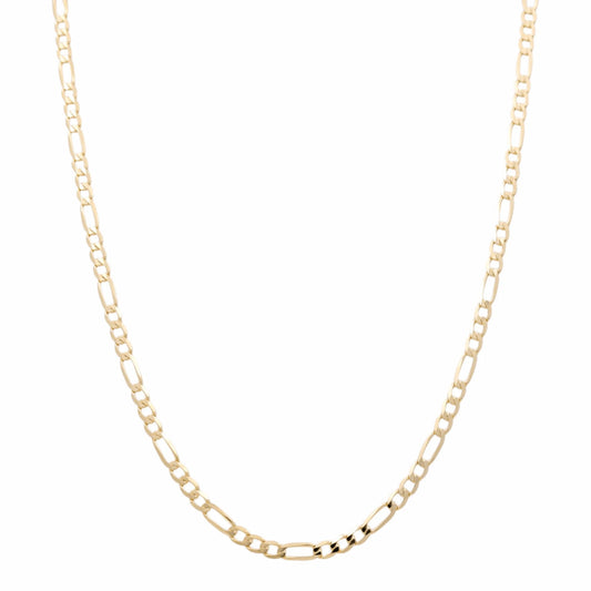 10K Yellow Gold Solid Figaro Chain / Size: 4.5mm 24" / Weight: 15.2gr / CSCH0FG4.5-24