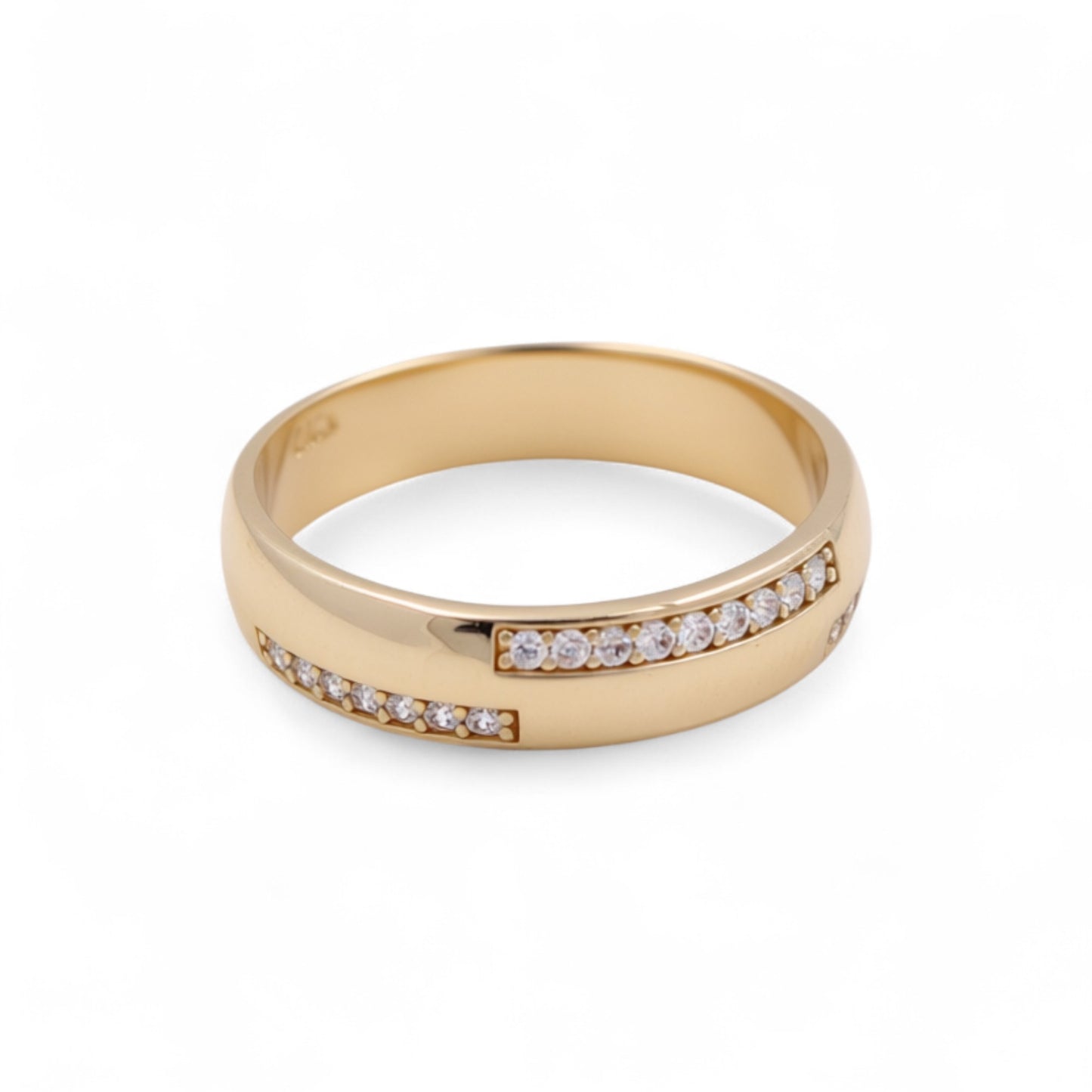 14K Yellow Gold Men’s Wedding Band / Stone: Cz / Size: 10.5 / Weight: 2.5 GR