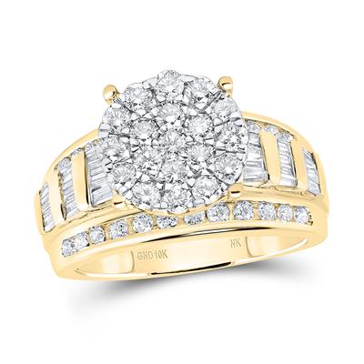 10k Yellow Gold Engagement Women's Rings with Diamond