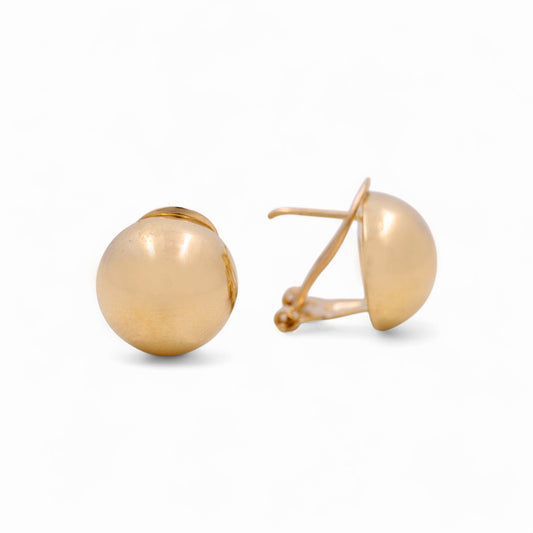 14k Yellow Gold Omega Stud Earrings /  6-MBL-12 OMEGA