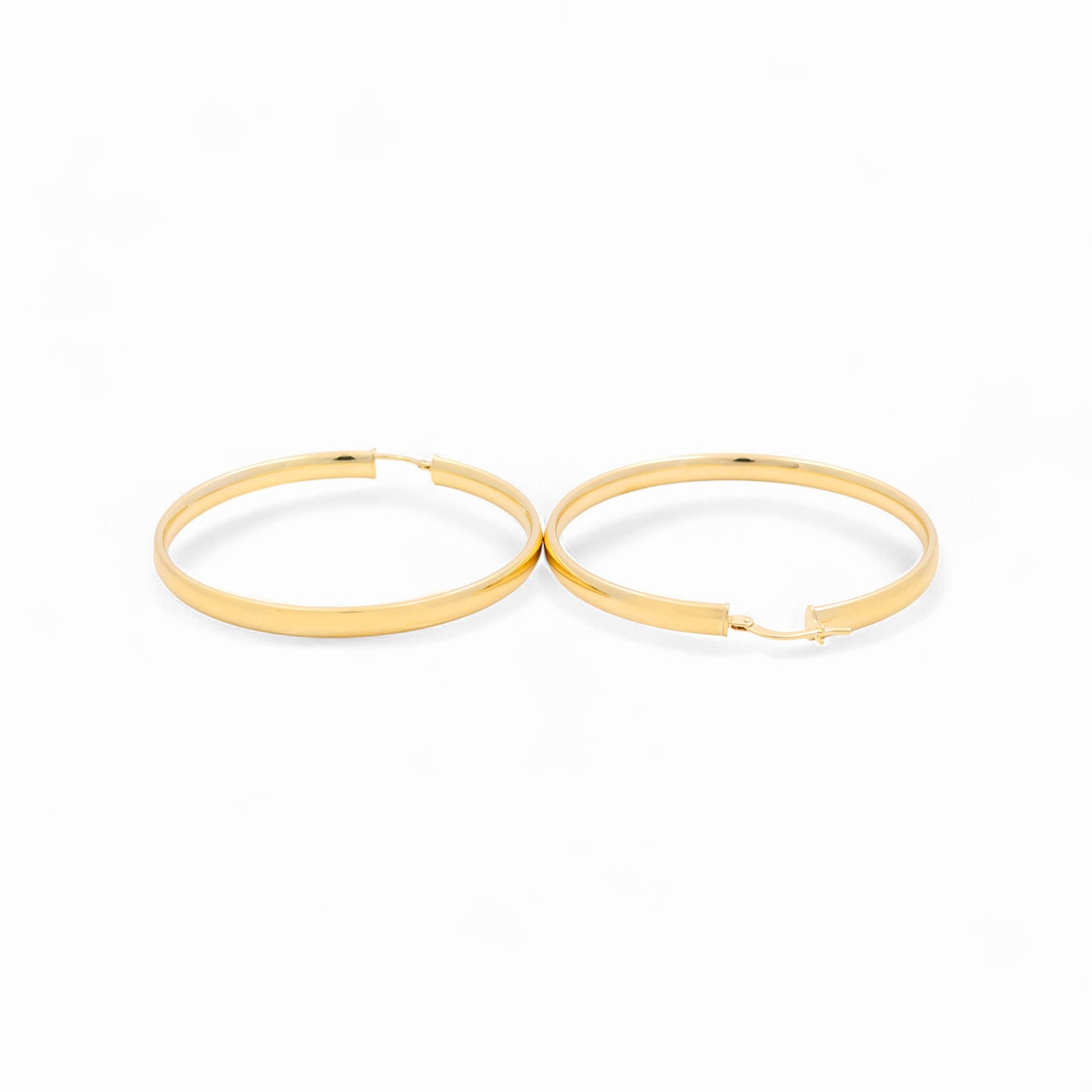 14K Yellow Gold Women's Hoops Earrings / Size: 4mmx45mm / Weight: 4.9 GR / 240-00805