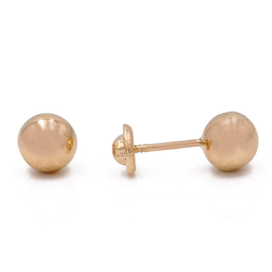 14k Yellow Gold Dormilon Stud Earrings / 6-B-6