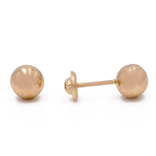 14k Yellow Gold Ball Stud Earrings / 6-B-6