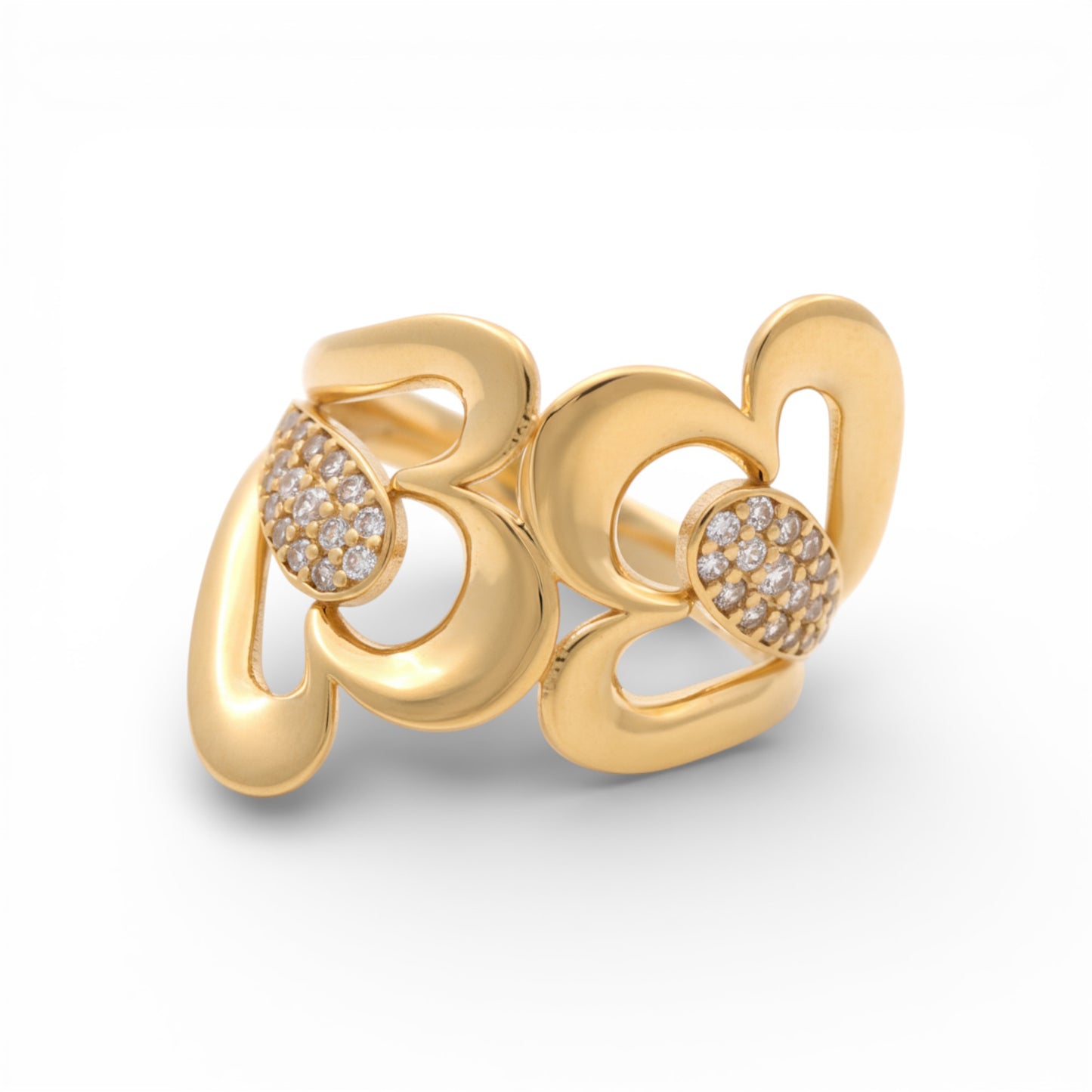 14K Yellow Gold Fashion Women's Ring with Cz / Size: 7.75 / Weight: 3.6 GR / Y25-287