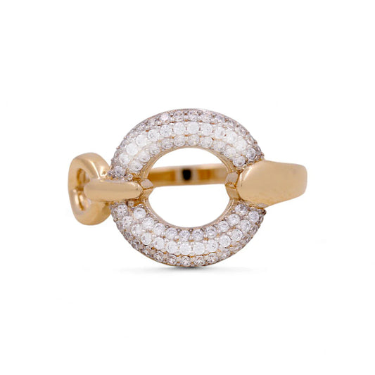 14K Yellow Gold Fashion Woman’s Ring / Stone: CZ / Size: 7 / Weight: 2.4 GR / KEEWR4FS-6