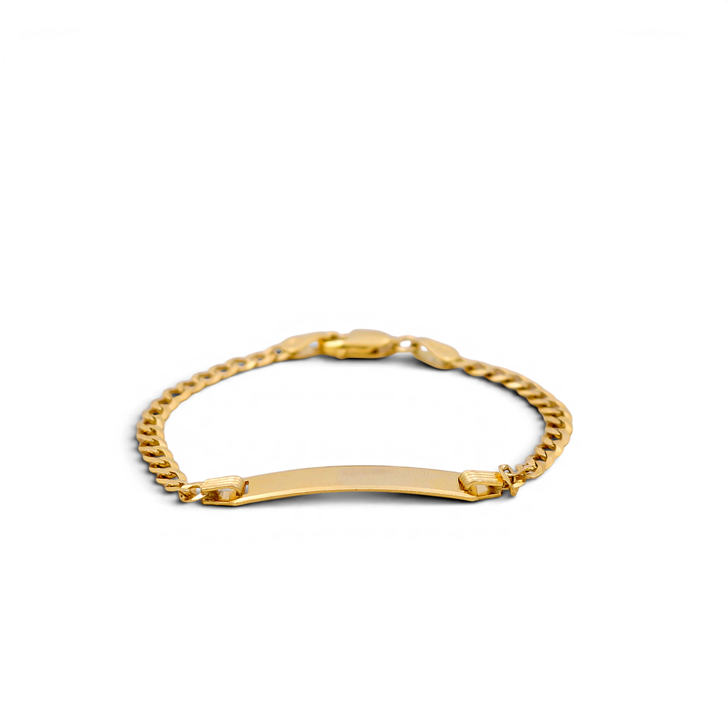 14K Yellow Gold Curb Baby ID Bracelet / Size: 3mm 5.5" / Weight: 3.1 GR / CEEBB4CB3-5.5