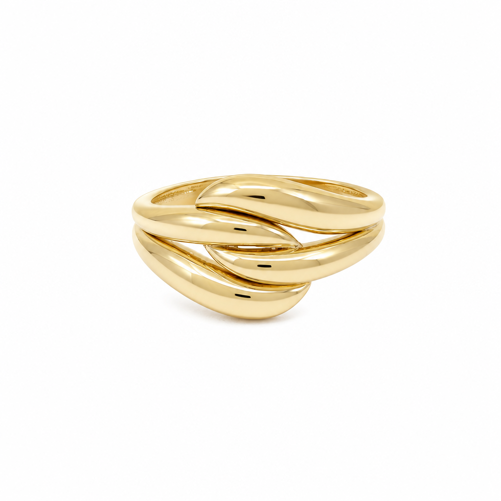 10K Yellow Gold Fashion Women's Ring  / Size:7 / Weight: 2.3 GR / P02R-1312