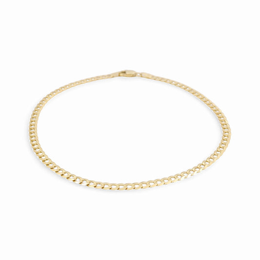 10K Yellow Gold Curb Woman's Bracelet / Size: 2.5mm 7.5" / Weight: 2.2GR / SWB4CB