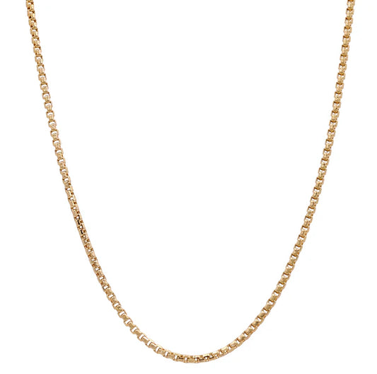 14K Yellow Gold Box Link Chain / Size: 18" 1.5mm / Weight: 3.4 GR / LCS4BX1.5-18
