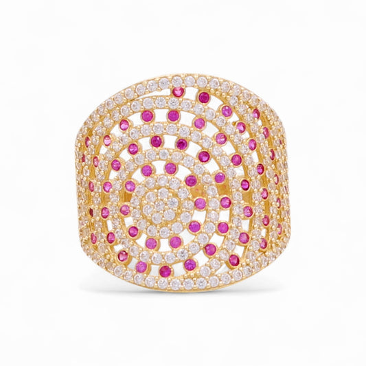 14k Fashion Women's Ring with Cz / Weight 5.1 GR / COWR4FS-27