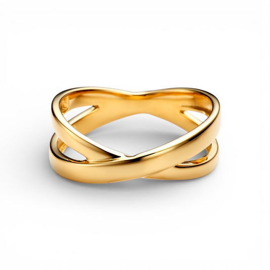 10K Yellow Gold Fashion Women's Ring / Size: 7.5 / Weight: 2.3 GR