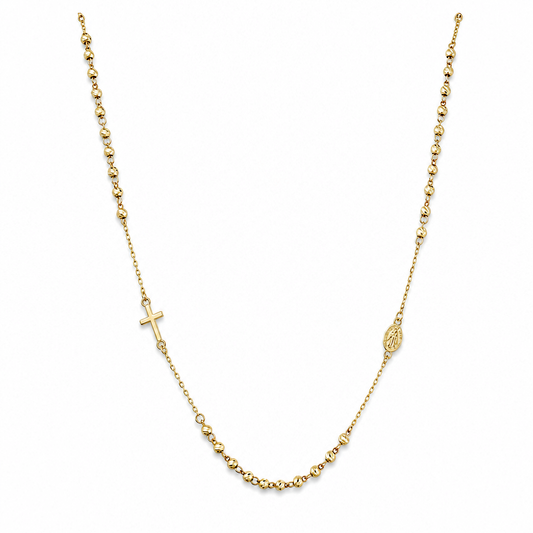 14K Yellow Gold Necklace Rosary / Size: 16.5'' / Weight: 3.6 GR / P15N-120